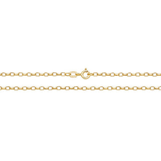 9ct Yellow Gold Diamond Cut Belcher Chain 16''