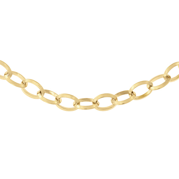 9K Yellow Gold Fancy Link Necklace