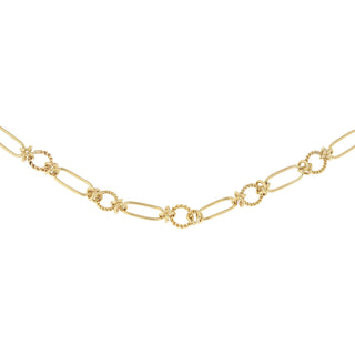 9ct Yellow Gold Fancy Link Necklace