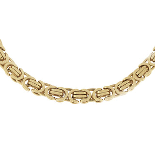 9K Yellow Gold 5.7mm Square Byzantine Chain 20"