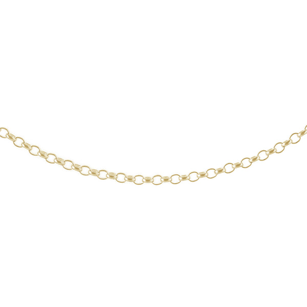 9K Yellow Gold Oval Belcher Chain 18"