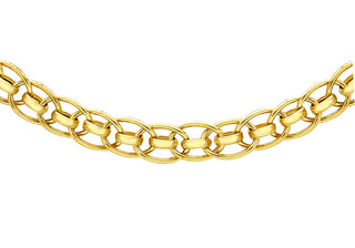 9ct Yellow Gold Fancy Rollerball Chain 24"