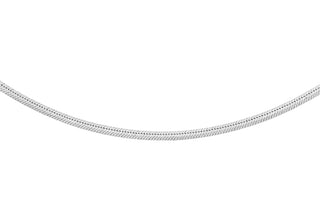 9K White Gold 1.2mm Snake Chain 16"
