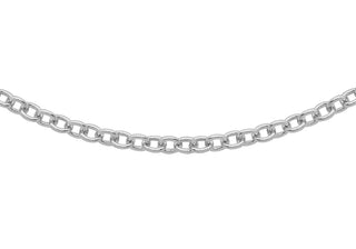 9ct White Gold Trace Chain 16"