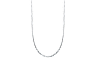 9K White Gold 1.2mm Curb Chain 18"