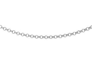 9K White Gold 1.1mm Belcher Chain 24"