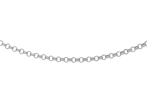 9K White Gold 1.1mm Belcher Chain 24"