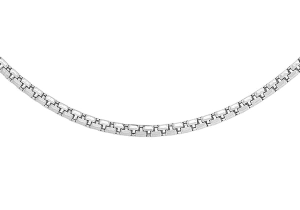 9K White Gold 1.6mm Box Belcher Chain 20"