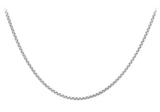 9K White Gold 1.6mm Box Belcher Chain 20"