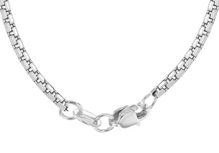9K White Gold 1.6mm Box Belcher Chain 20"