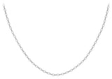 9ct White Gold Oval DC Belcher Chain 20"