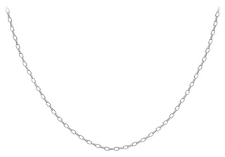 9ct White Gold Oval DC Belcher Chain 20"