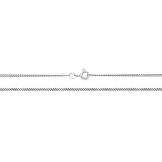 9K White Gold 1.5mm Curb Chain 24''