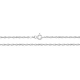 9ct White Gold Singapre Chain 16''