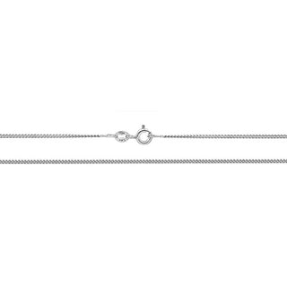 9K White Gold Close Curb Chain 22"