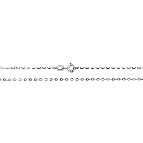 9ct White Gold Faceted Belcher Chain 24"