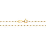 9ct Yellow Gold Diamond Cut Belcher Chain 18"