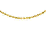 9ct Yellow Gold Semi Solid Rope chain 16"