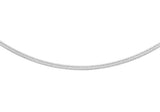 9ct White Gold Square Snake Chain 16"