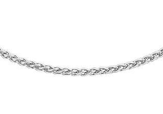 9K White Gold 1mm Spiga Chain 16"