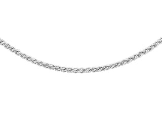 9K White Gold 1mm Spiga Chain 20"