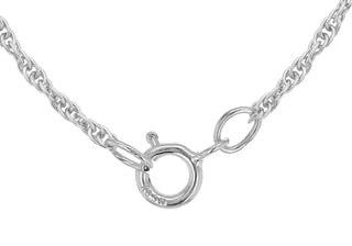 9K White Gold 0.8mm Prince Of Wales Chain 18"