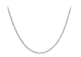 9ct White Gold Twist Curb Chain 18"