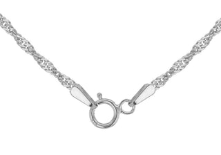 9ct White Gold Twist Curb Chain 18"