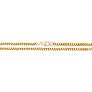 9ct Yellow Gold Square Franco Chain 24''