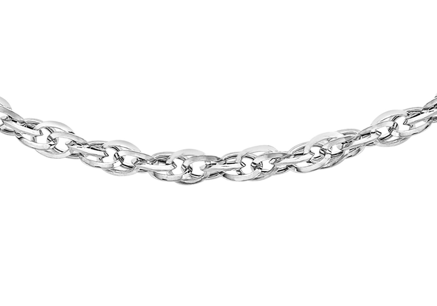 9ct White Gold Prince of Wales  Chain 20"
