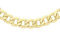 9ct Yellow Gold Flat Diamond Cut Curb Chain 24"