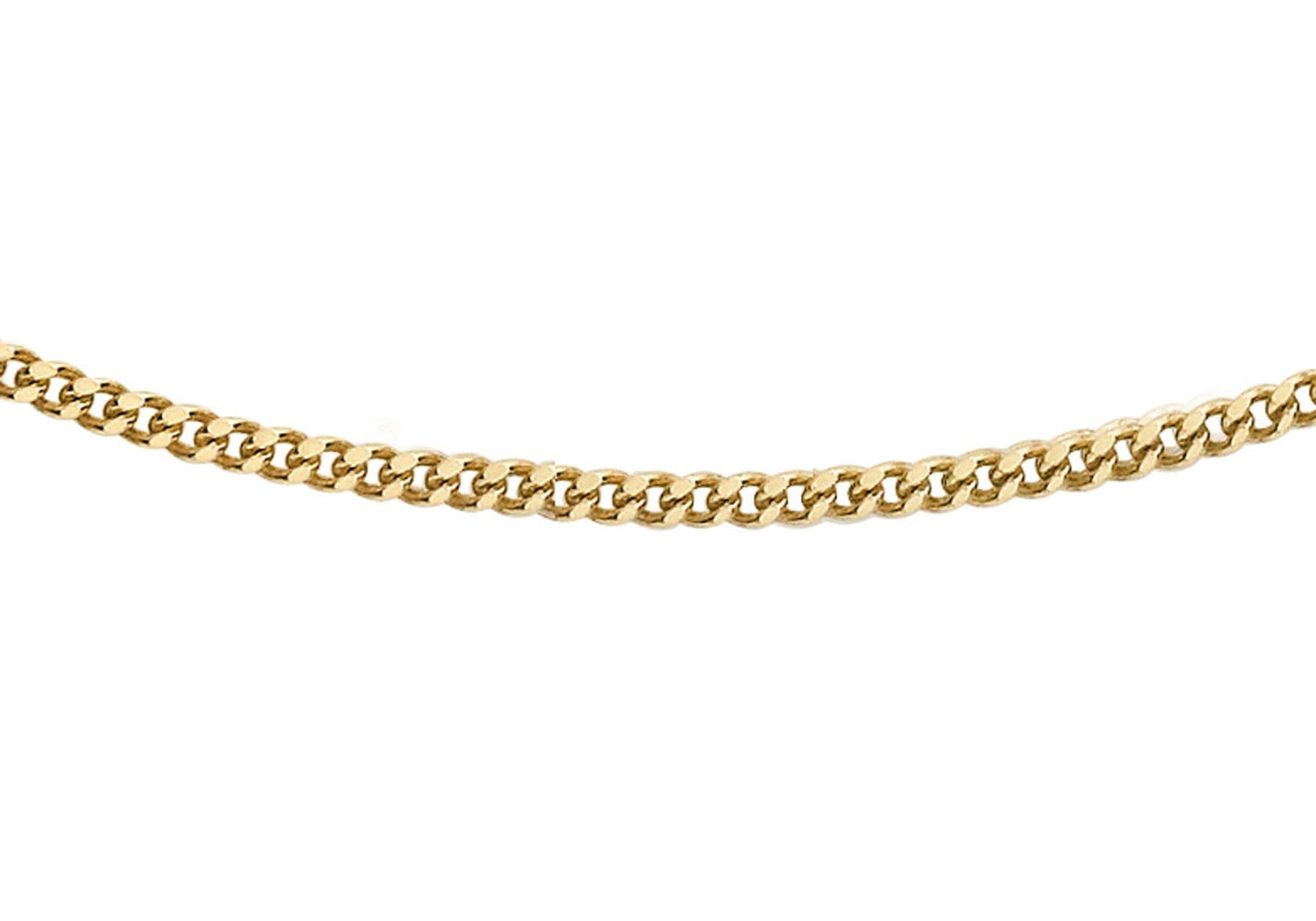 9ct Yellow Gold Diamond Cut Curb Chain 24"