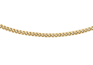 9ct Yellow Gold Diamond Cut Curb Chain 24"