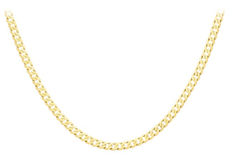 9K Yellow Gold 5.5mm Curb Chain 20"