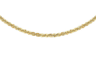 9K Yellow Gold 2.4mm Crisscross Tocalle Chain 20"