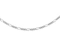 9ct White Gold Figaro Chain 20"