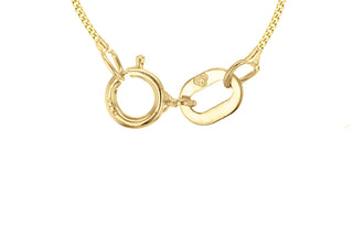 9ct Yellow Gold Diamond Cut Curb Chain 20"