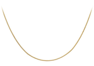9ct Yellow Gold Diamond Cut Curb Chain 16"