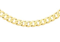 9ct Gold Diamond Cut Curb Chain 16"