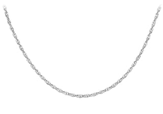 9ct White Gold Prince Of Wales Chain 18"