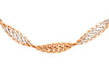 9K Rose Gold 3.4mm Twist Curb Chain 18"