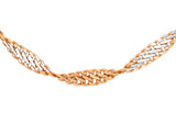 9K Rose Gold 3.4mm Twist Curb Chain 18"