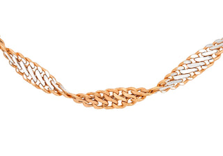 9K Rose Gold 3.4mm Twist Curb Chain 18"