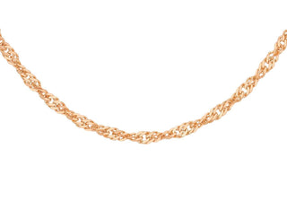 9K Rose Gold 2.1mm Twist Curb Chain 20"