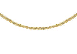 9ct Yellow Gold Crisscross Chain 16"