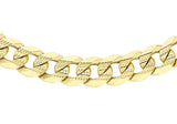 9ct Yellow Gold Diamond Cut Flat Curb 20"