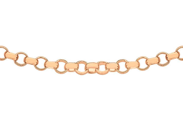 9K Rose Gold 1.7mm Round Belcher Chain 20"