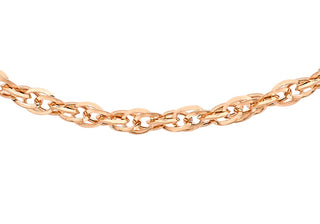 9ct Rose Gold Diamond Cut Prince of Wales Chain 20"