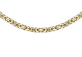 9K Yellow Gold 3.3mm Square Byzantine Chain 18"