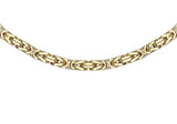 9ct Yellow Gold Square Byzantine Chain 22"
